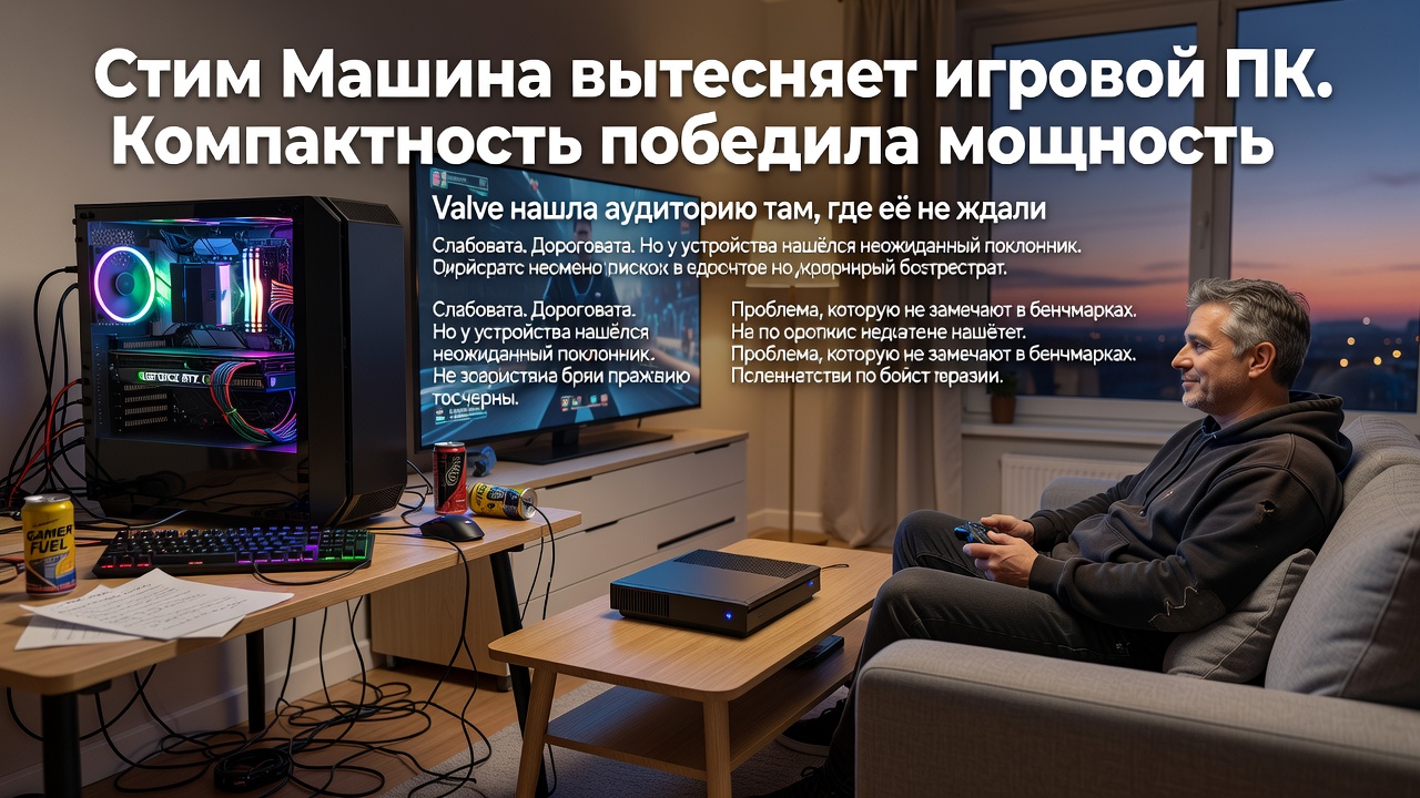 Steam Machine вытесняет игровой ПК. Компактность победила мощность